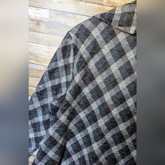 Lane Bryant Plaid Cowl Neck With Metallic Thread Tunic - Picture 13 of 16